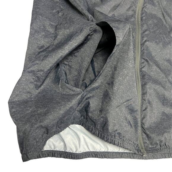 Asics Running Jacket Grey Long‎ Sleeve Full Zip Hooded Activewear Lightweight - Picture 9 of 10